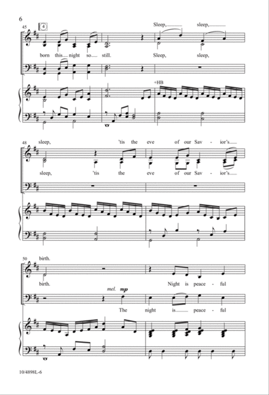 Christ Is Born This Holy Night 4-Part scores gallery preview page 6