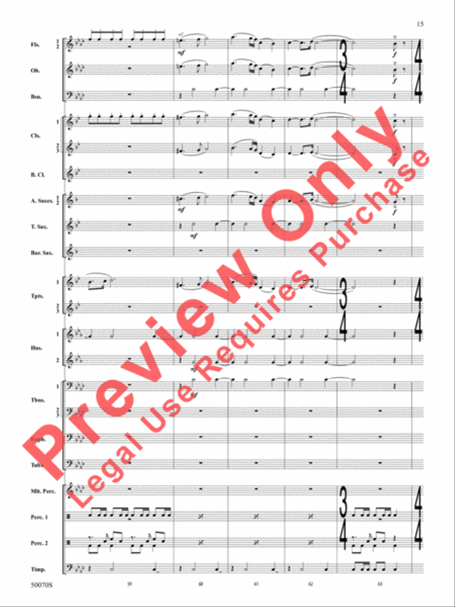 Fantastic Beasts -- The Secrets of Dumbledore Concert Band scores gallery preview page 16