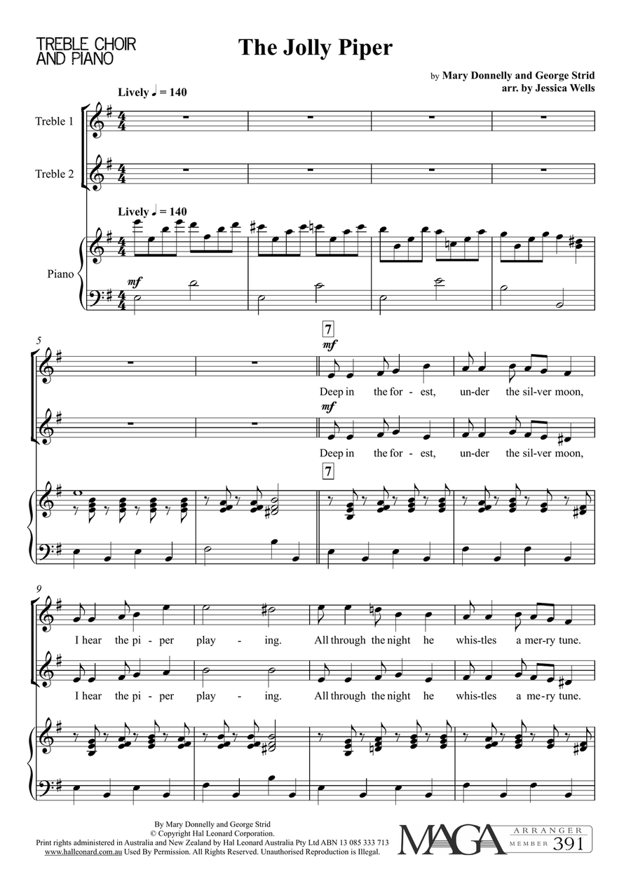 The Jolly Piper The Jolly Piper 2-Part scores gallery preview page 3