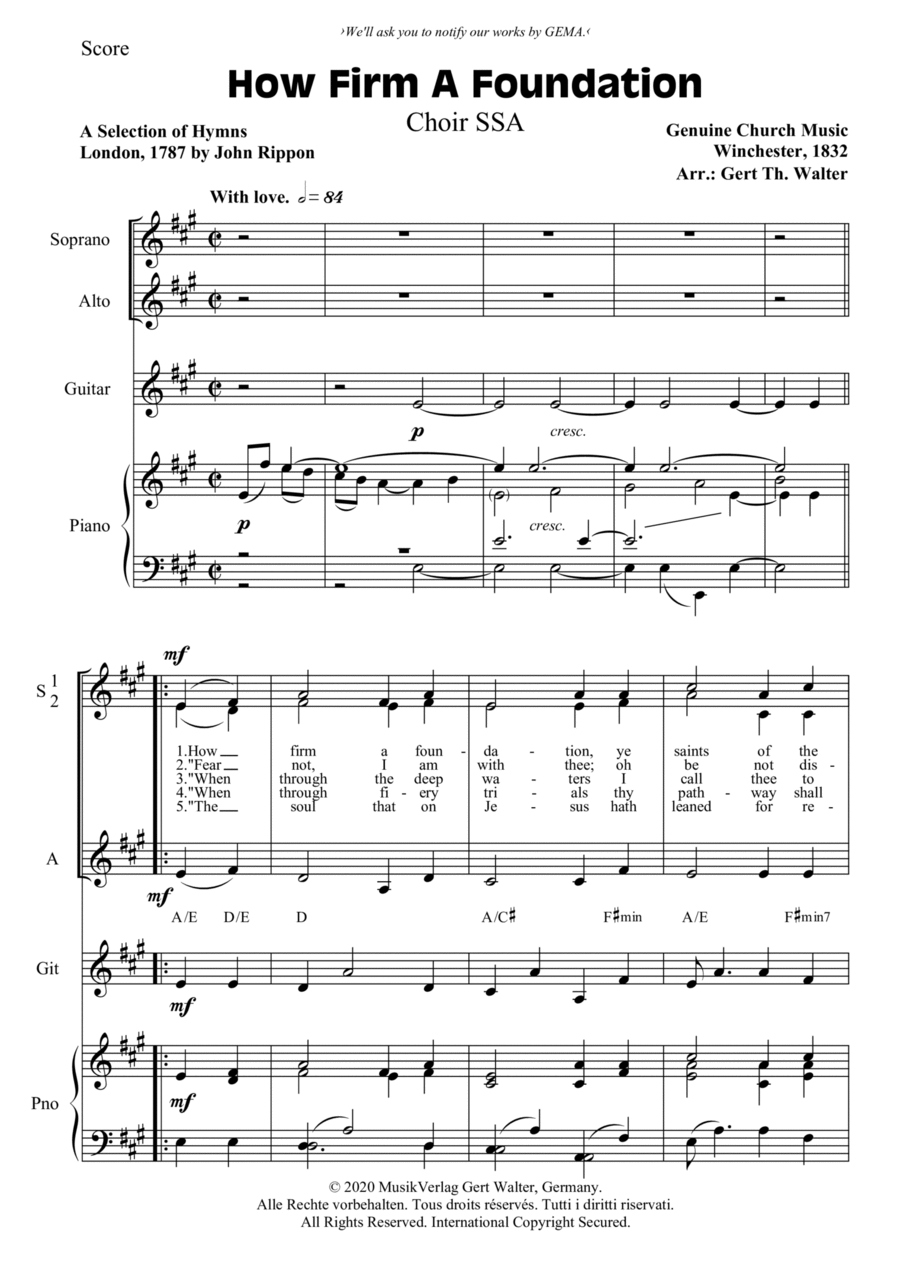 How Firm A Foundation How Firm A Foundation SSA scores gallery preview page 1