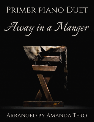 Book cover for Away In A Manger – Primer Christmas Piano Duet Sheet Music