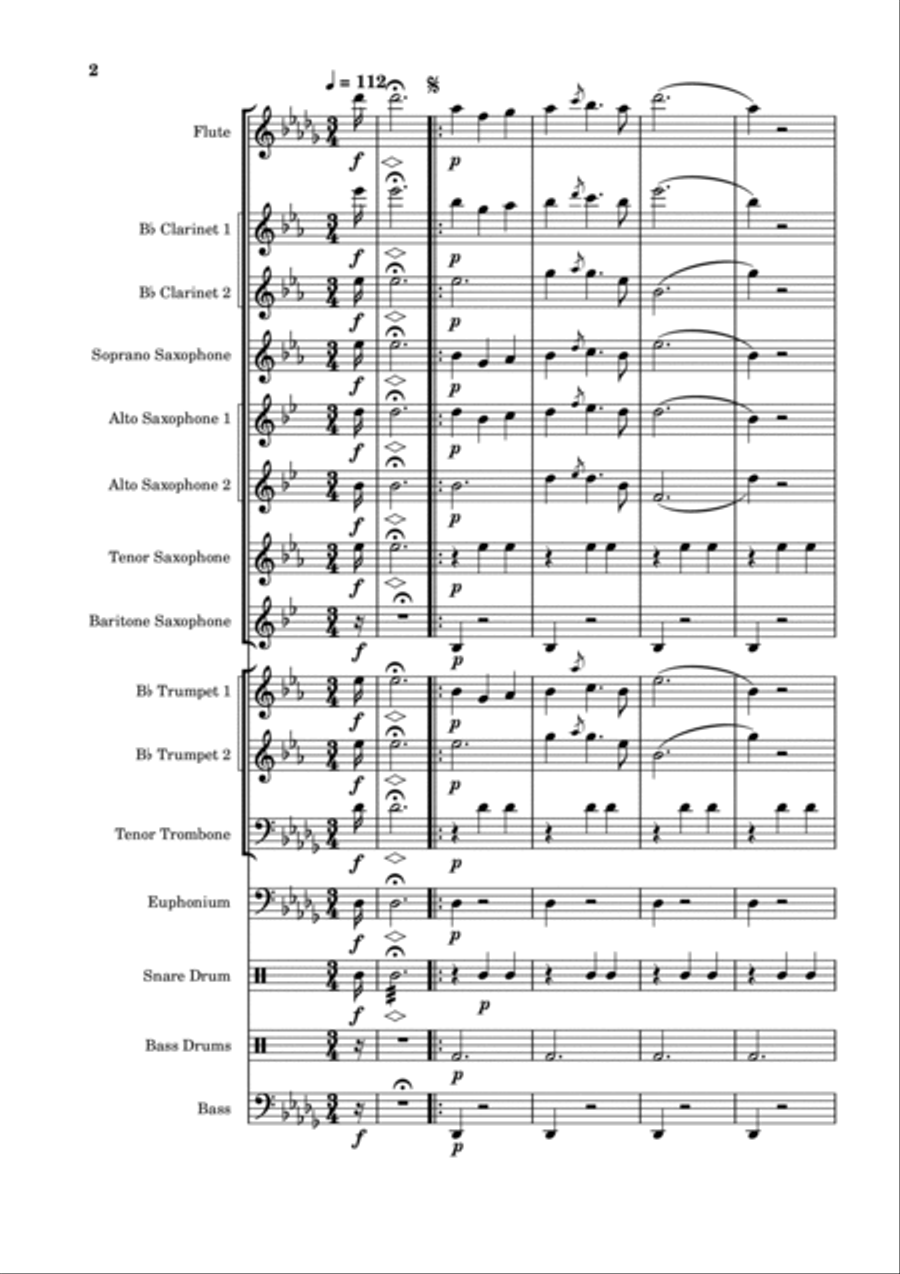 May Blossom (WEIR) Marching Band scores gallery preview page 2