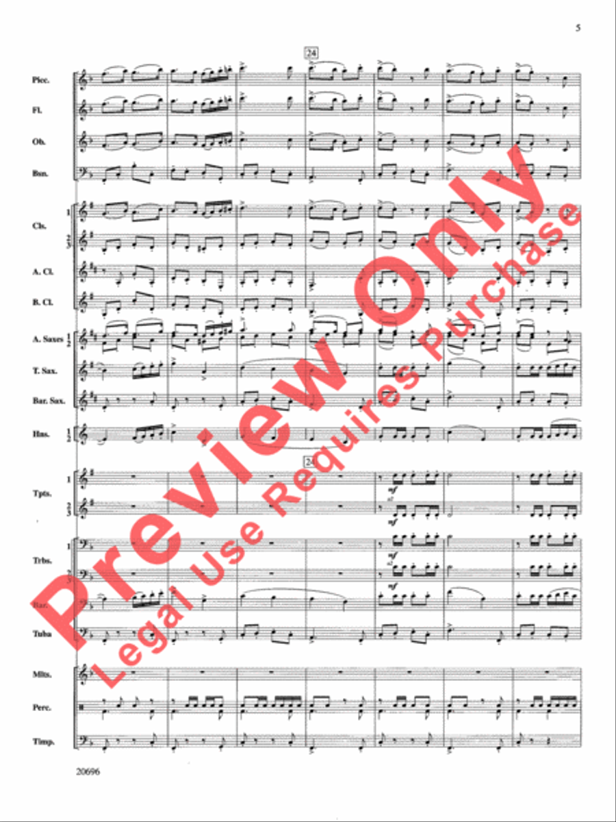 Welsh Ayres & Dances Welsh Ayres & Dances Concert Band scores gallery preview page 6