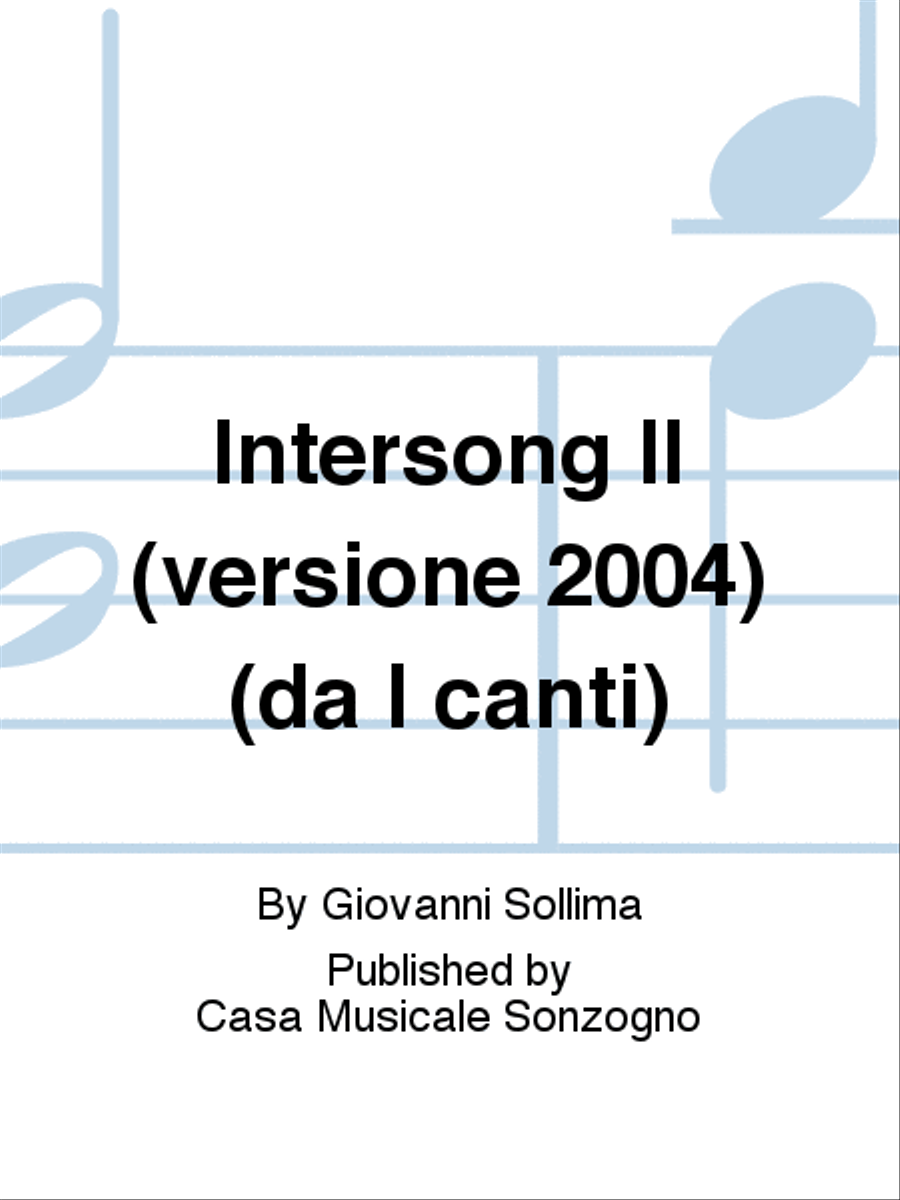 Intersong II (versione 2004) (da I canti) Violin scores gallery preview page 1