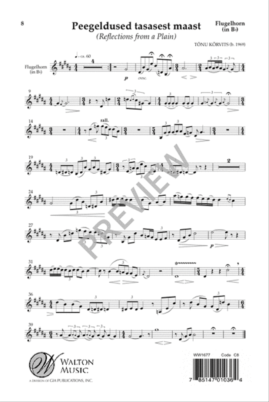 Peegeldused tasasest maast (with Flugelhorn) Divisi scores gallery preview page 9