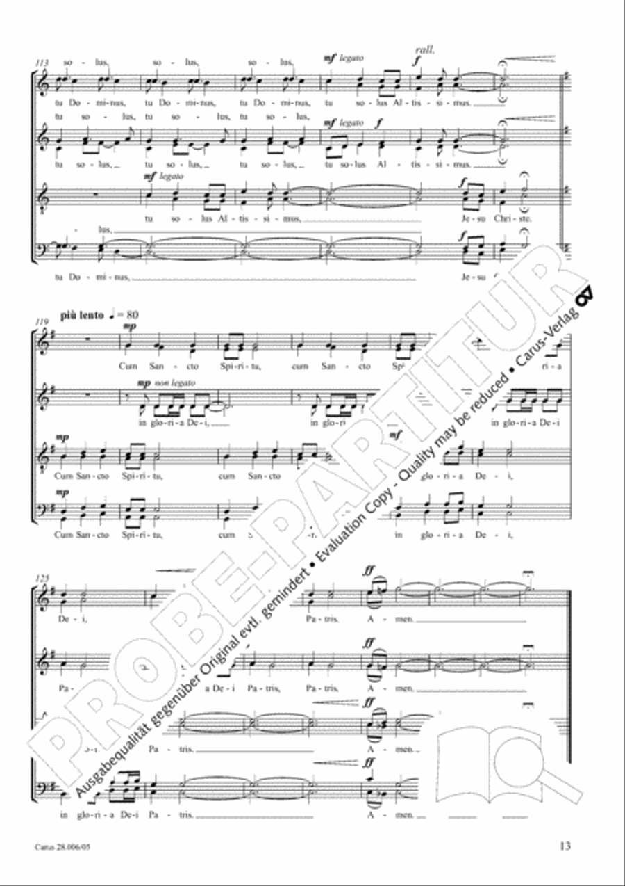 Pastoral Mass 4-Part scores gallery preview page 14