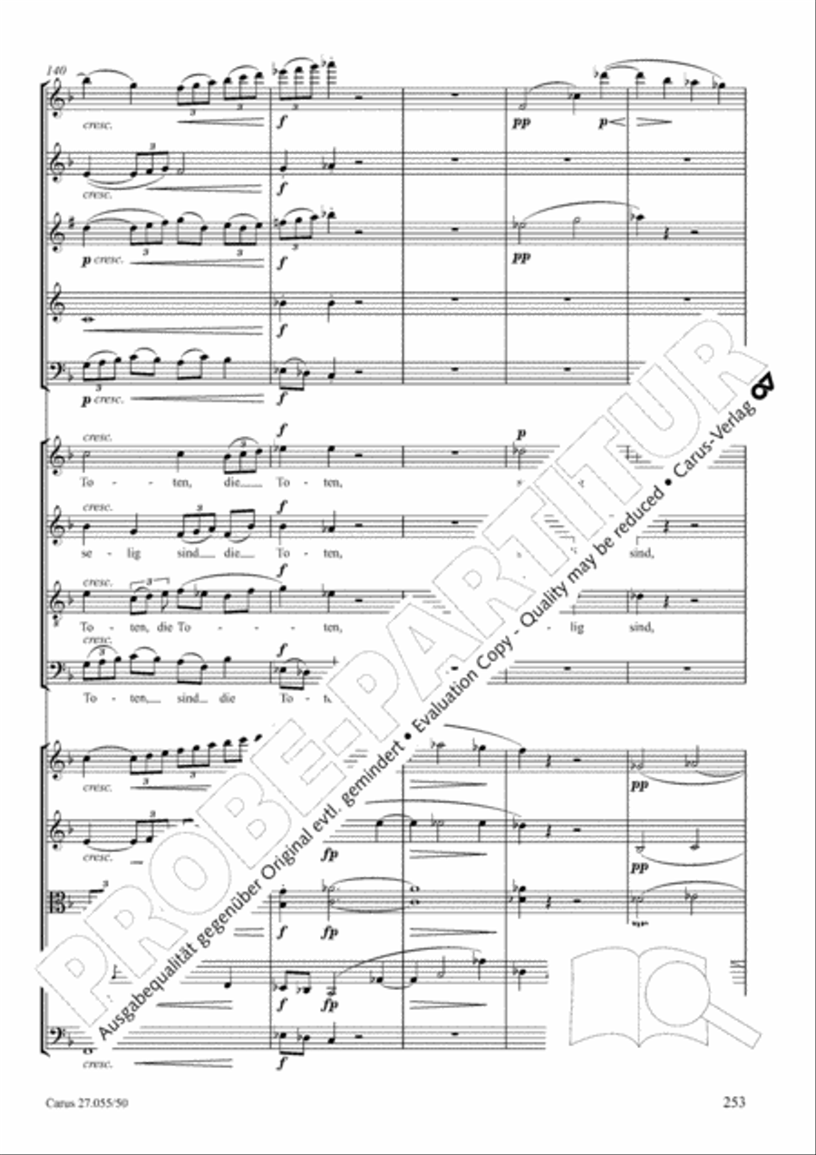 Ein Deutsches Requiem (German Requiem) 4-Part scores gallery preview page 260