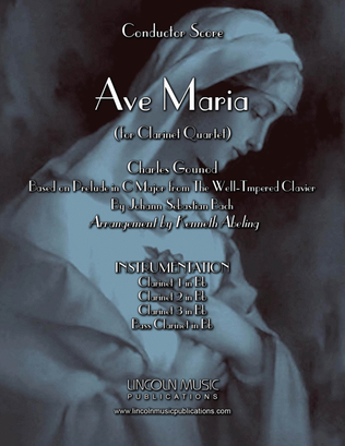 Book cover for Ave Maria - Gounod & Bach (for Clarinet Quartet)