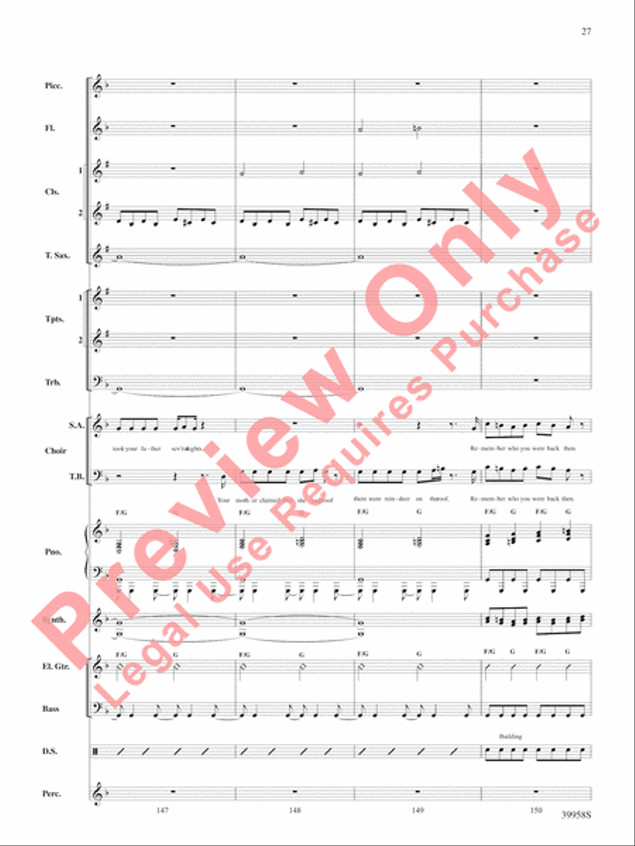Elf: A Medley from the Broadway Musical Choir scores gallery preview page 28