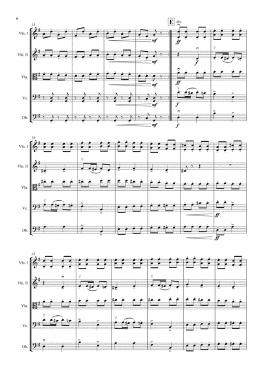 The Little Nutcracker Suite, by Tchaikovsky String Orchestra scores gallery preview page 6