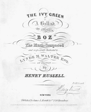 Book cover for The Ivy Green. A Ballad