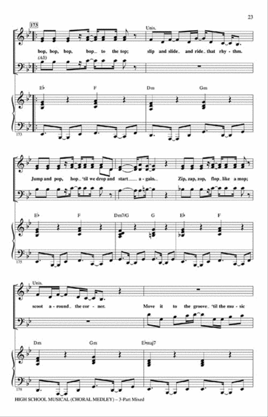 High School Musical (Choral Medley) 3-Part scores gallery preview page 4