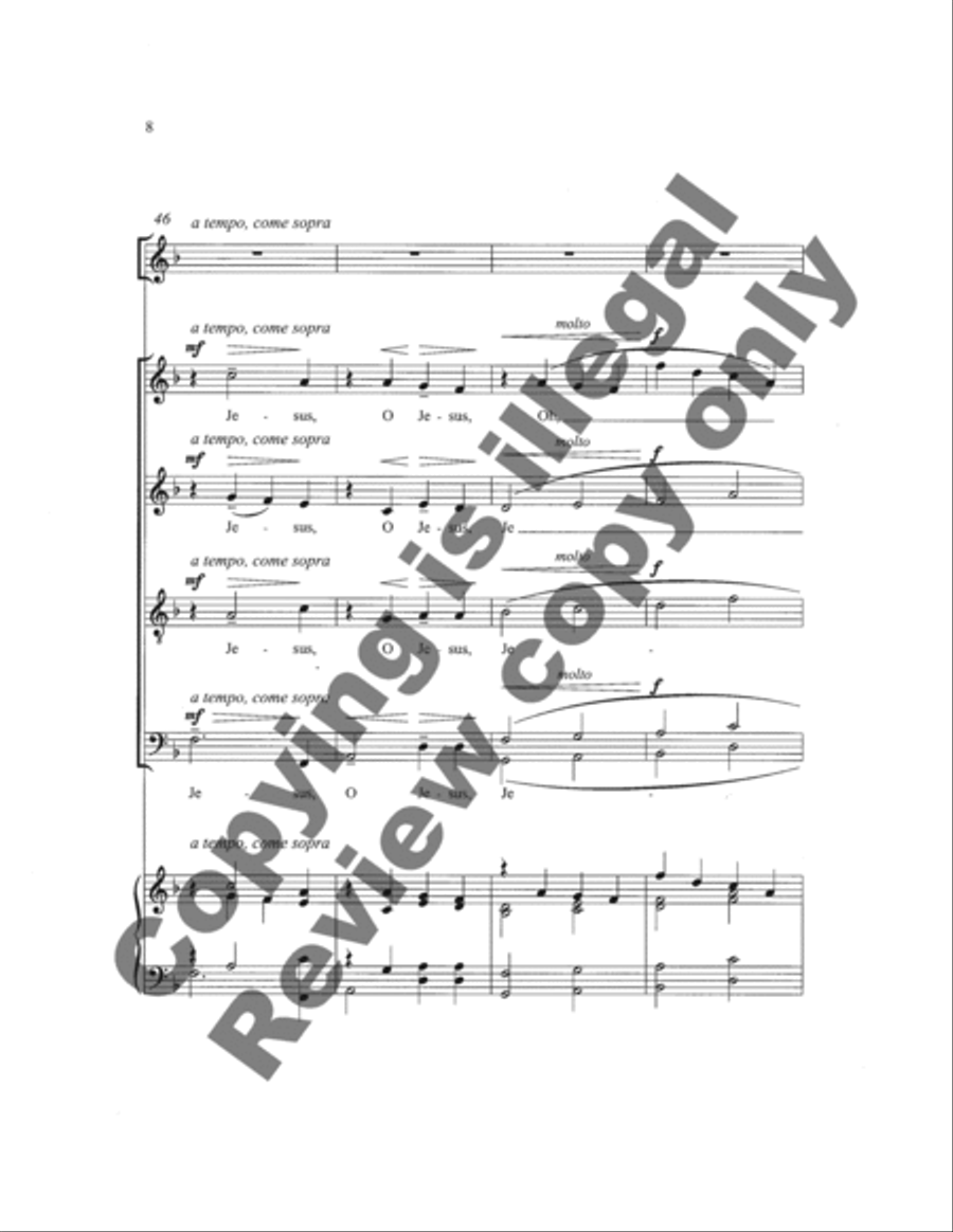 Jesus, Jesus, Rest Your Head 4-Part scores gallery preview page 21
