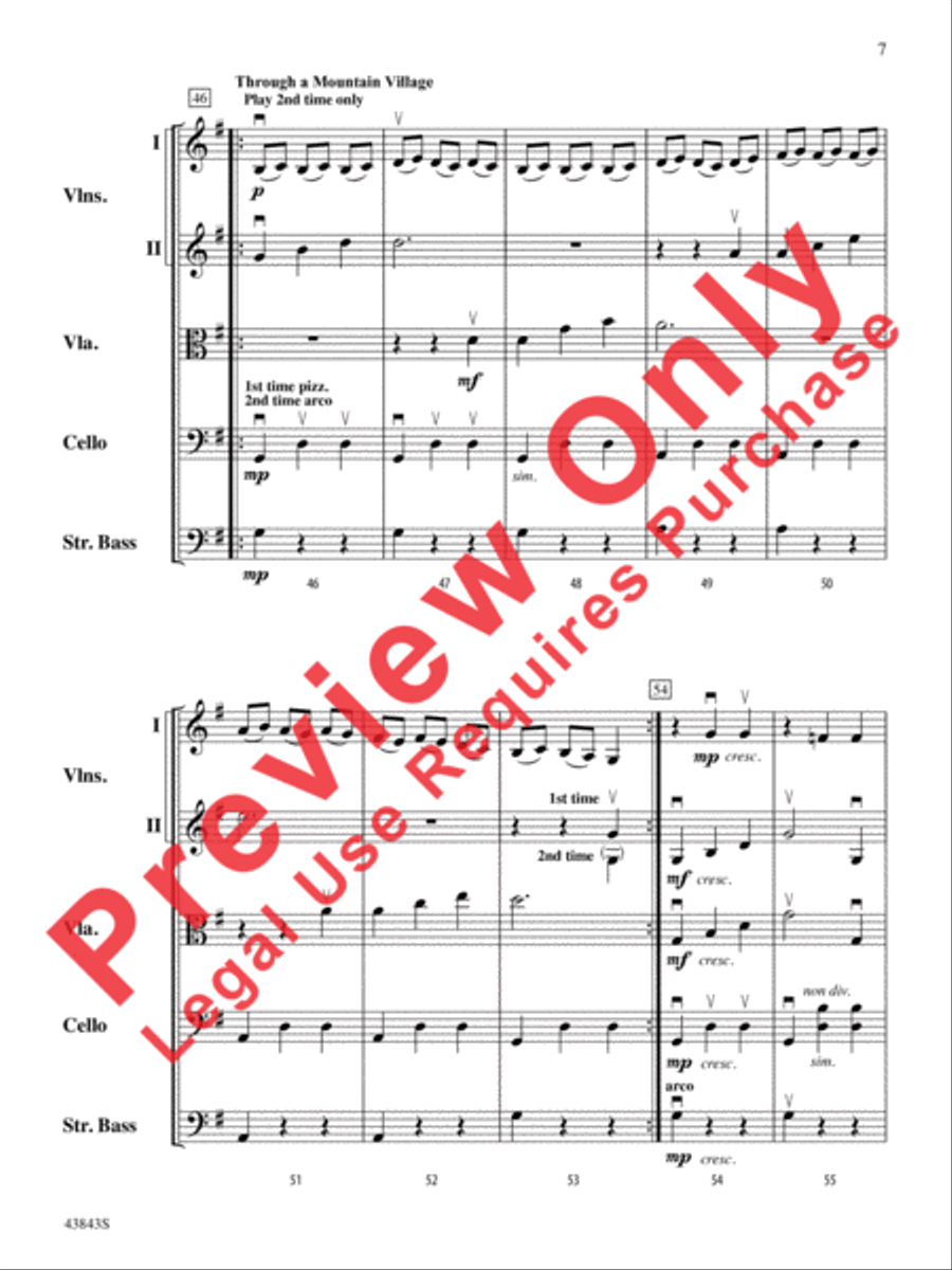 A River Rhapsody String Orchestra scores gallery preview page 8