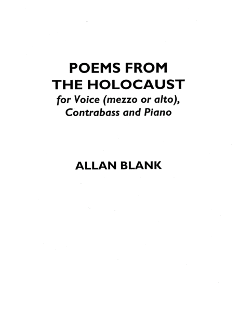 [Blank] Poems from the Holocaust Small Ensemble scores gallery preview page 3
