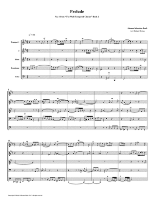 Prelude 04 from Well-Tempered Clavier, Book 2 (Brass Quintet)