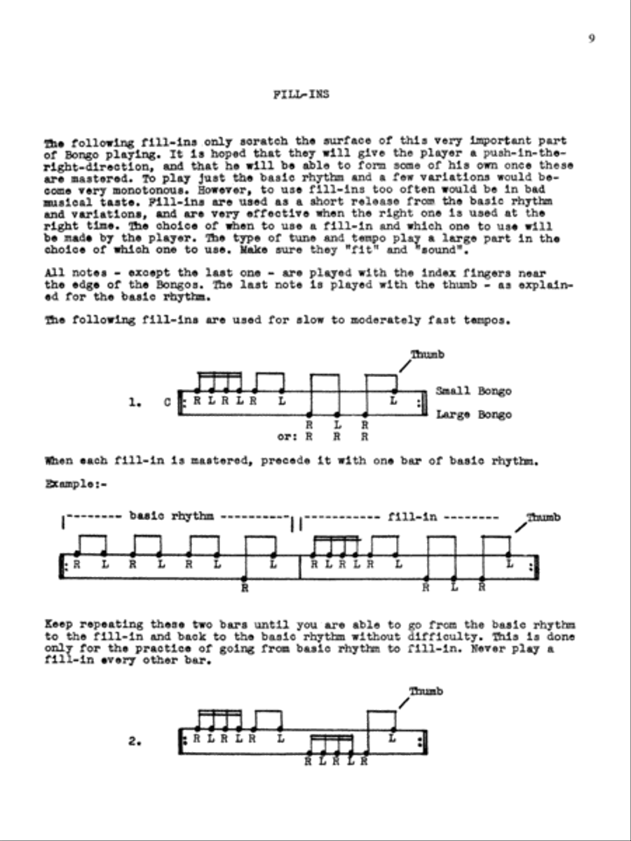 Progressive steps to bongo and conga store drum technique