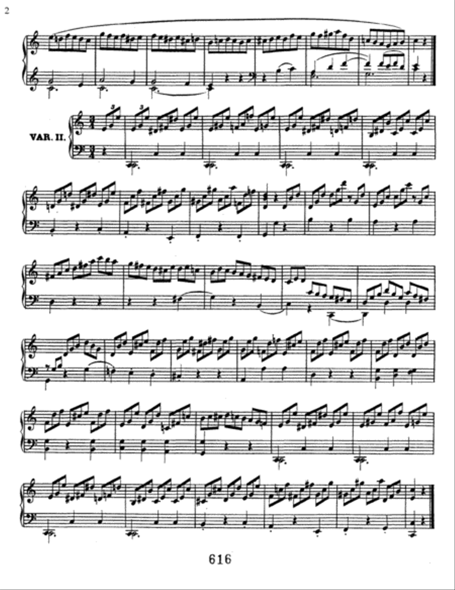 Variations (8) On A Romance By Gretry, Woo 72 Piano Solo scores gallery preview page 2