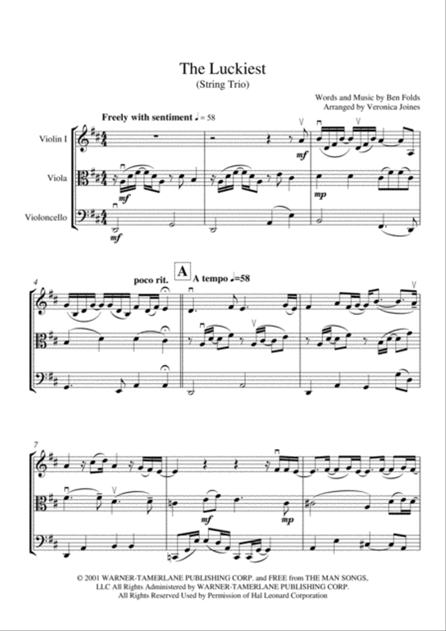 The Luckiest The Luckiest String Trio scores gallery preview page 2