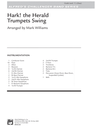 Book cover for Hark, the Herald Trumpets Swing: Score