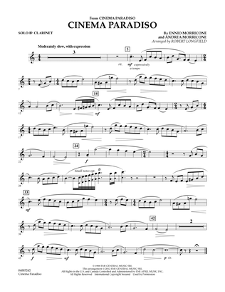 Book cover for Cinema Paradiso (Flexible Solo with Band) - Solo Bb Clarinet