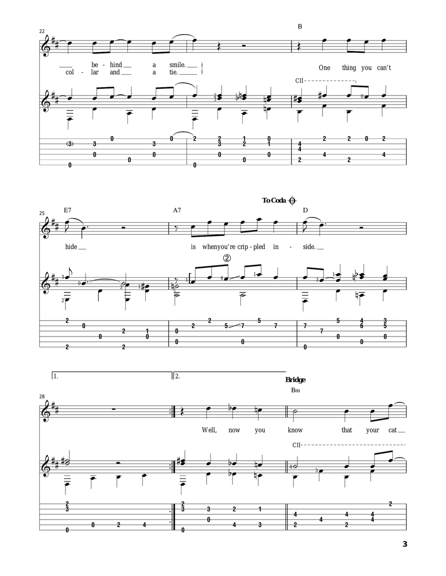 Crippled Inside Acoustic Guitar scores gallery preview page 3