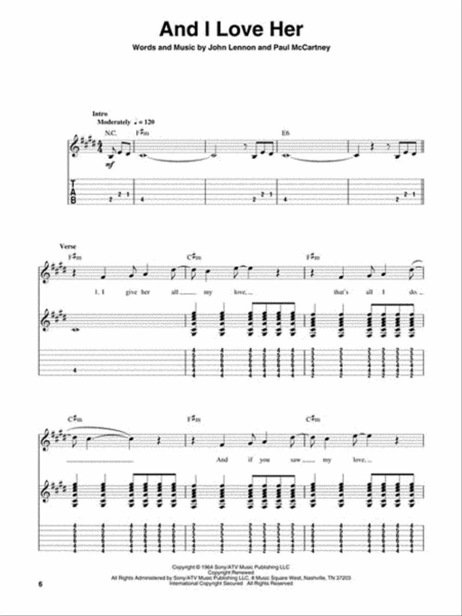 Lennon & McCartney Acoustic Acoustic Guitar scores gallery preview page 4