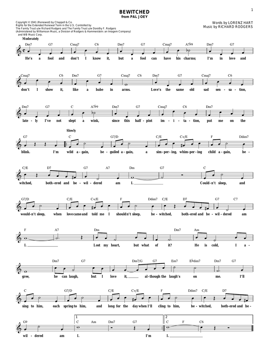 Bewitched Guitar scores gallery preview page 1
