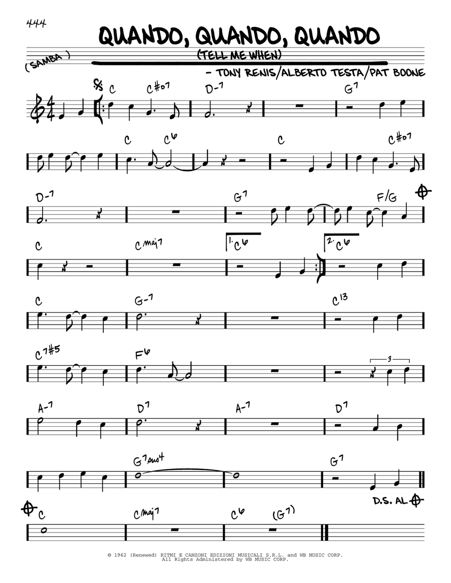 Quando, Quando, Quando (Tell Me When) Piano scores gallery preview page 1