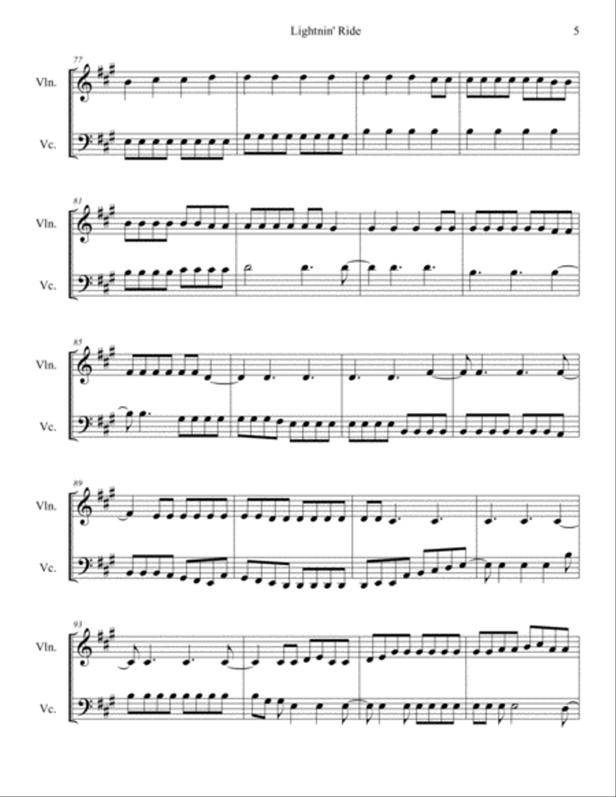 Lightnin' Ride Small Ensemble scores gallery preview page 5