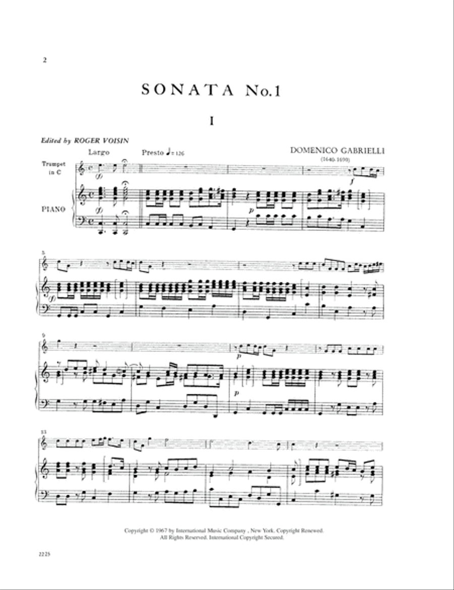 Six Sonatas, Opus 11: Volume I (Trumpet In C) C Trumpet scores gallery preview page 2