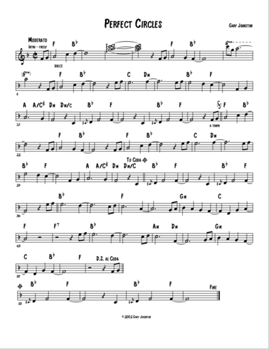 Perfect Circles Jazz Ensemble scores gallery preview page 1