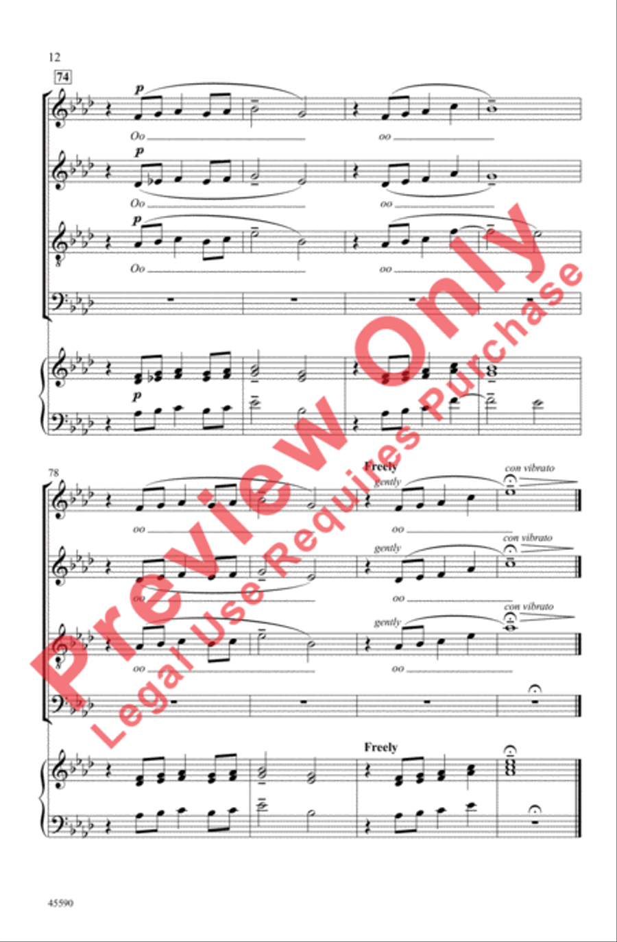 Light in the Hallway 4-Part scores gallery preview page 12