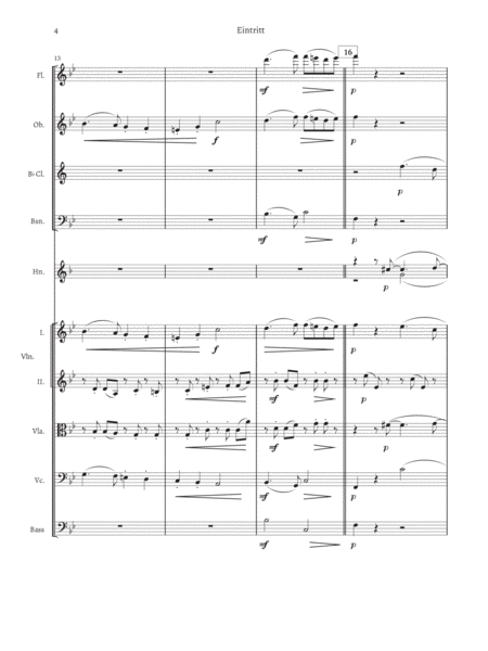 Eintritt (No.1 from Waldenscenen) arr. for chamber orchestra image number null