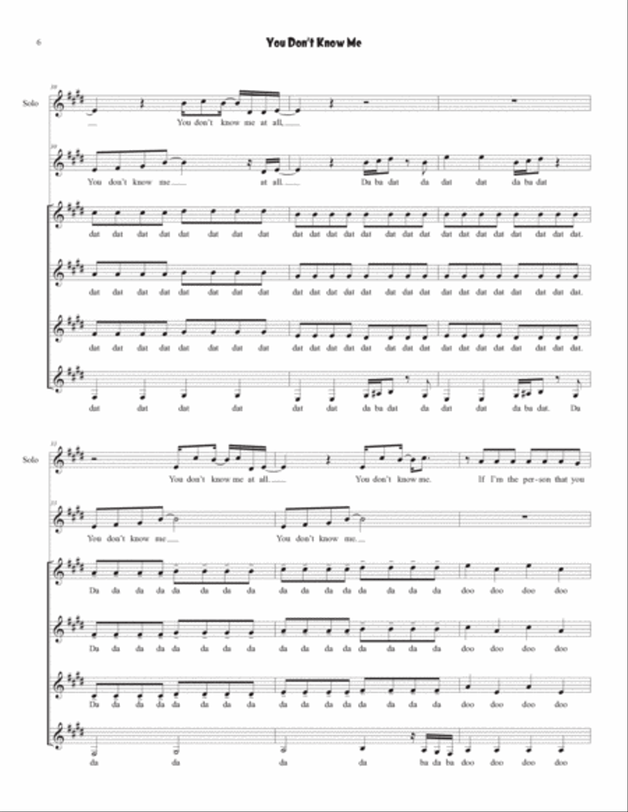 You Don't Know Me You Don't Know Me SSAA scores gallery preview page 6