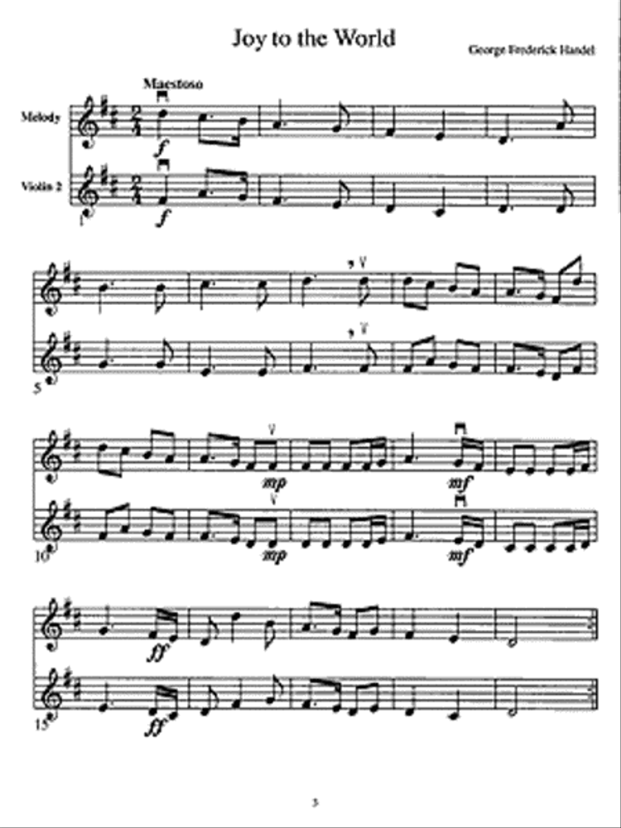 Christmas Solos for Beginning Violin Violin Solo scores gallery preview page 4
