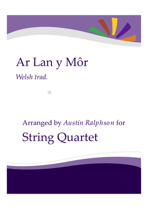 Book cover for Ar Lan y Mor (By The Sea) - string quartet
