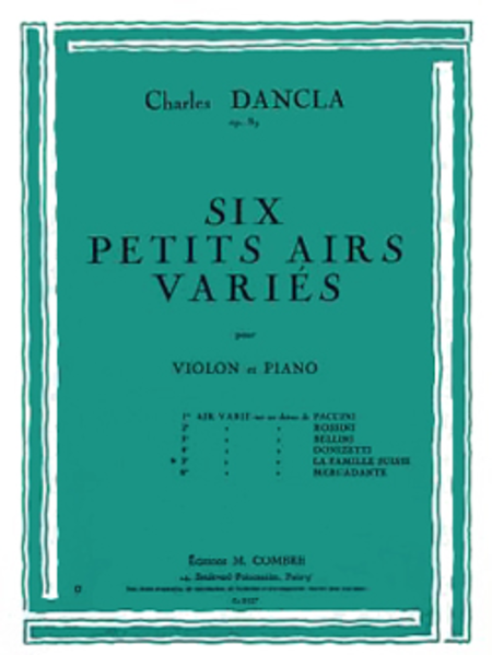 Air varie No. 5 sur un theme de la famille suisse Op. 89