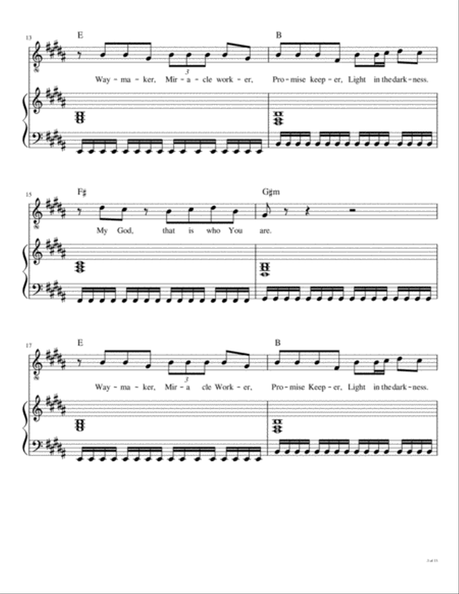 Way Maker Way Maker Voice scores gallery preview page 4