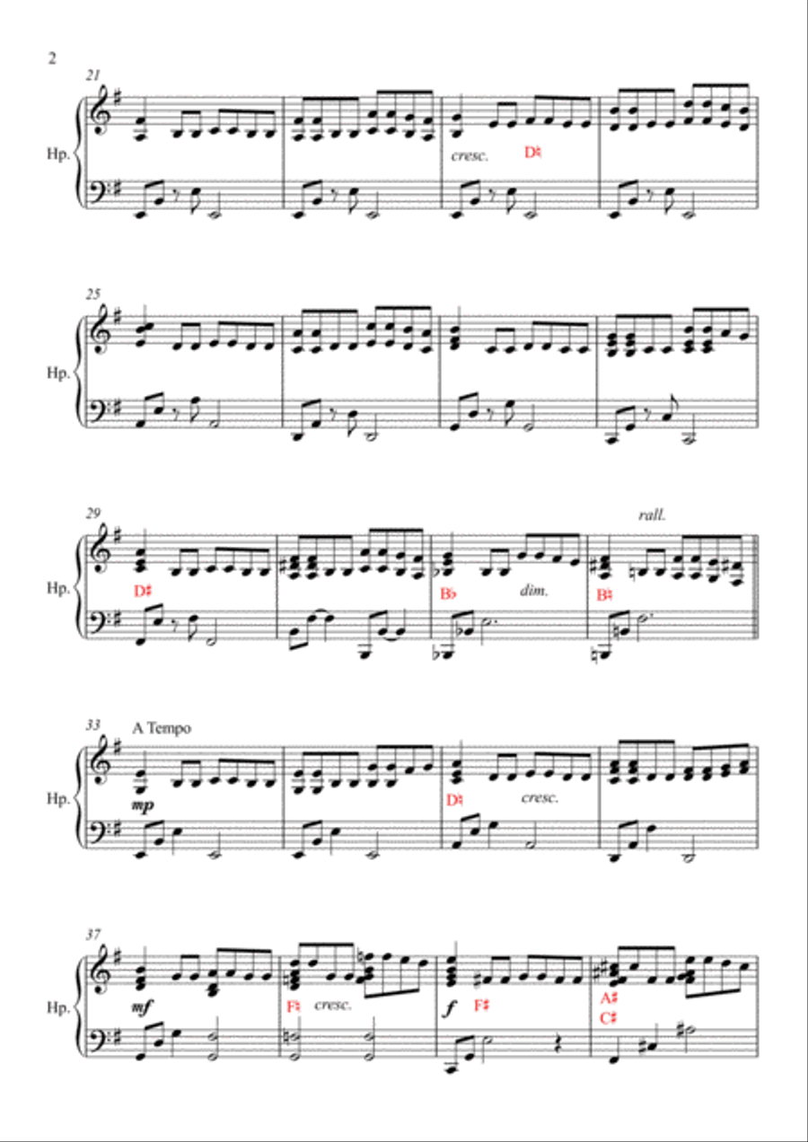 The Windmills Of Your Mind Harp scores gallery preview page 2