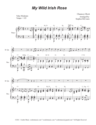 My Wild Irish Rose (Bb-Trumpet solo and Piano)