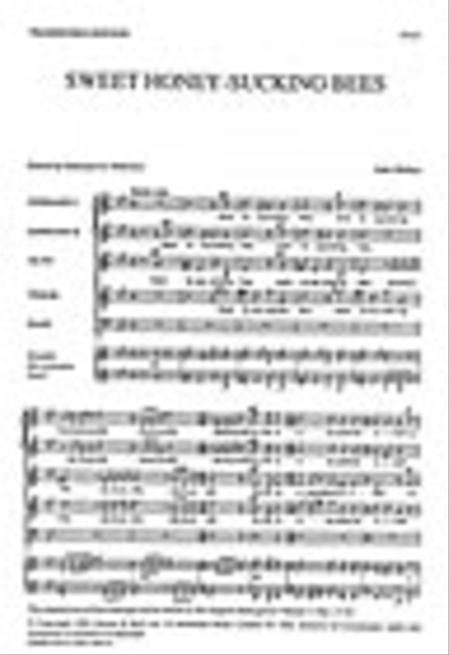Sweet honey-sucking bees SSATB scores gallery preview page 1