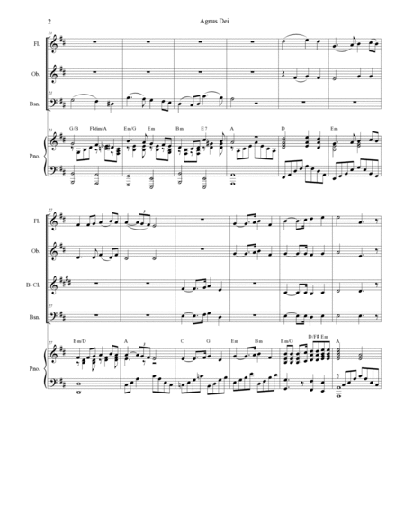 Agnus Dei (Woodwind Quartet and Piano) image number null