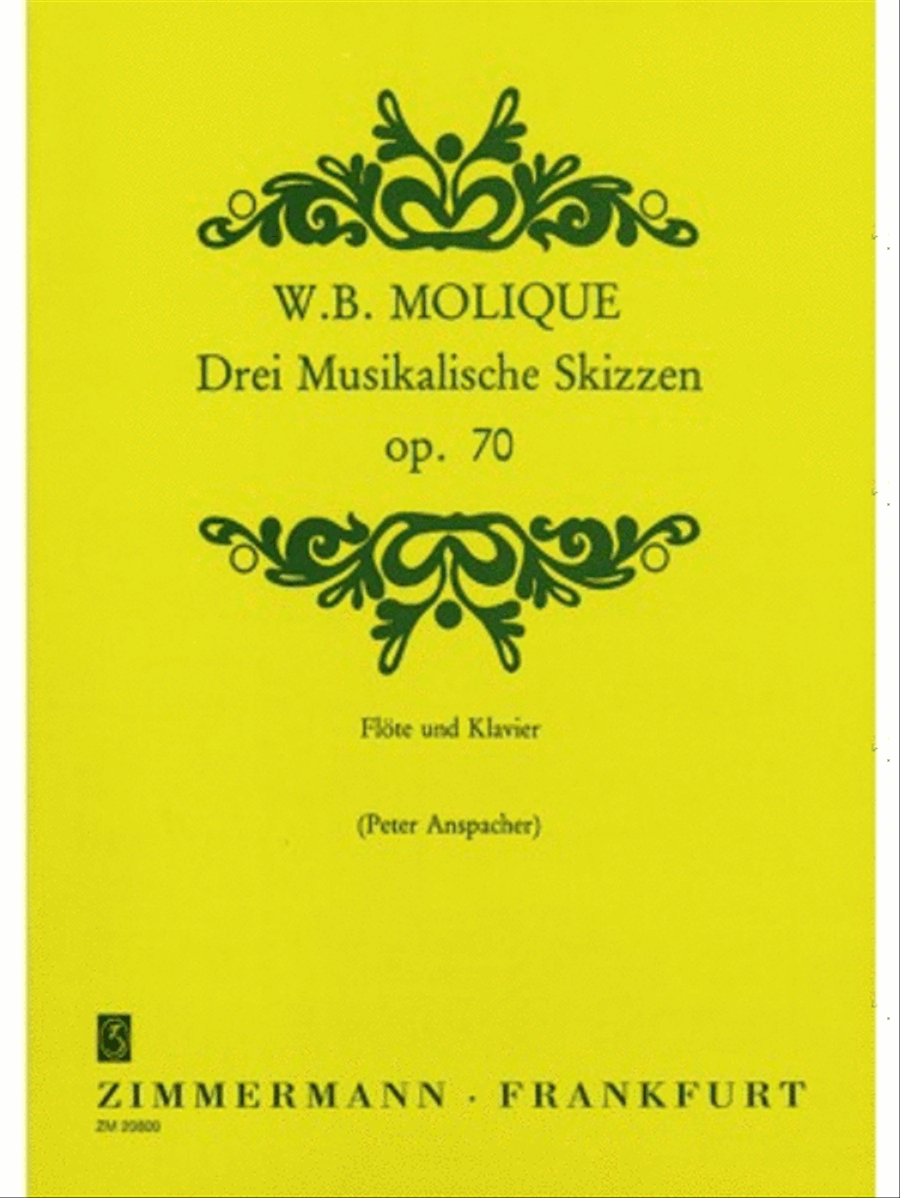 Three Musical Sketches Op. 70 Flute Solo scores gallery preview page 1