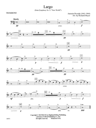 Largo from Symphony No. 9, "New World": 1st Trombone