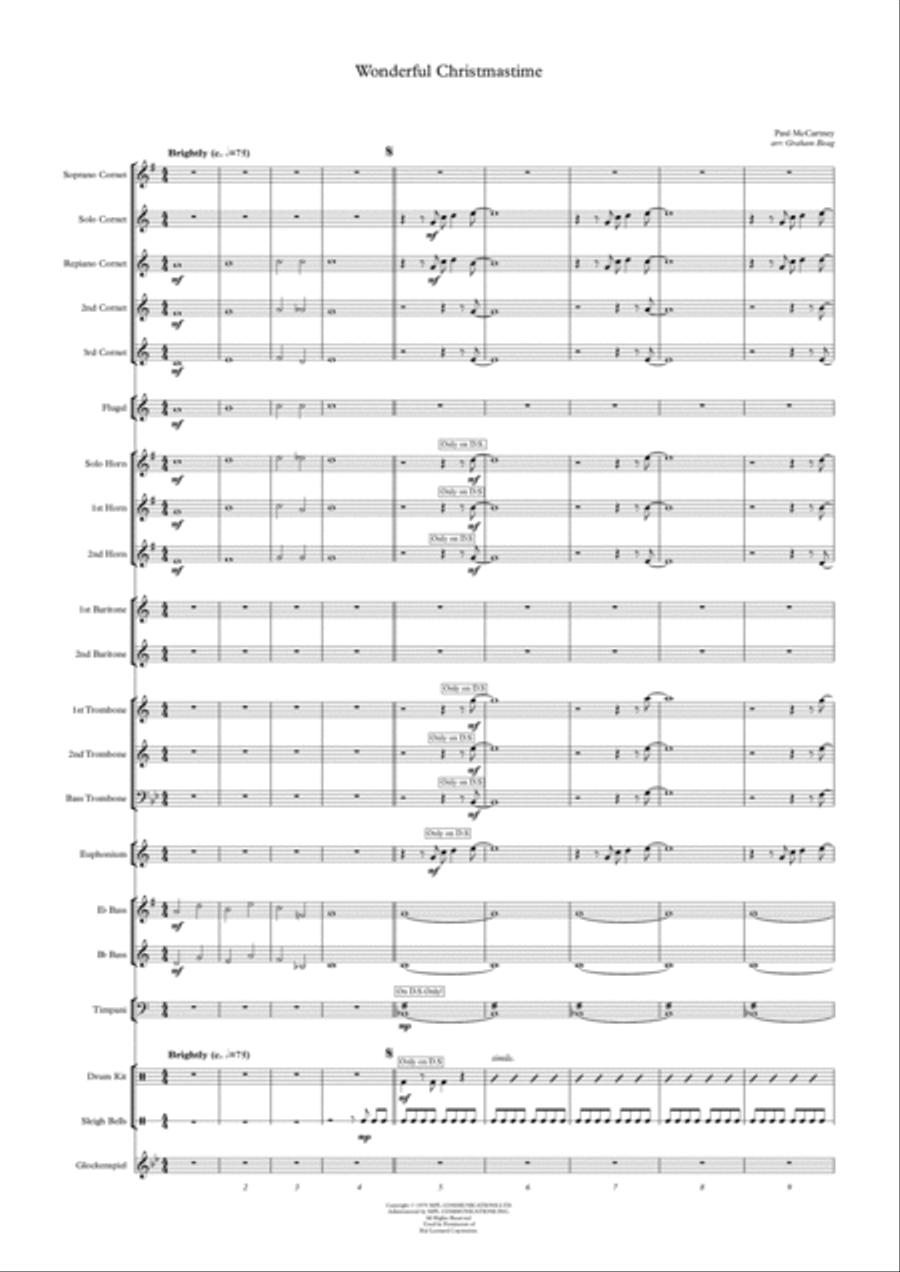 Wonderful Christmastime Wonderful Christmastime Brass Band scores gallery preview page 1