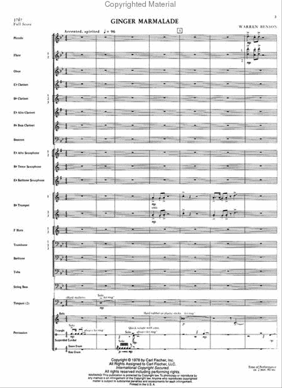 Ginger Marmalade Concert Band scores gallery preview page 2