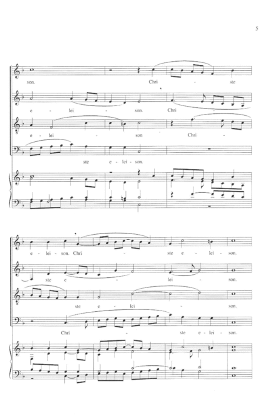 Kyrie from Missa Brevis 4-Part scores gallery preview page 4