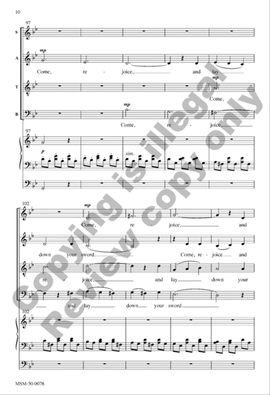 Come, Great Love 4-Part scores gallery preview page 9
