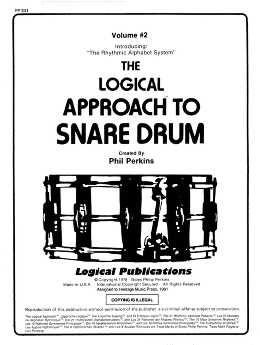 Logical Approach to Snare Drum Vol 2